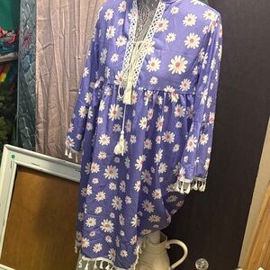 Floral Purple Kids Dress